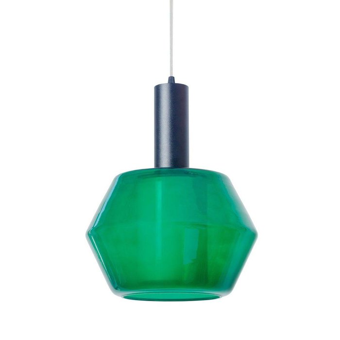 Подвесной светильник Stone с плафоном из стекла зеленого цвета