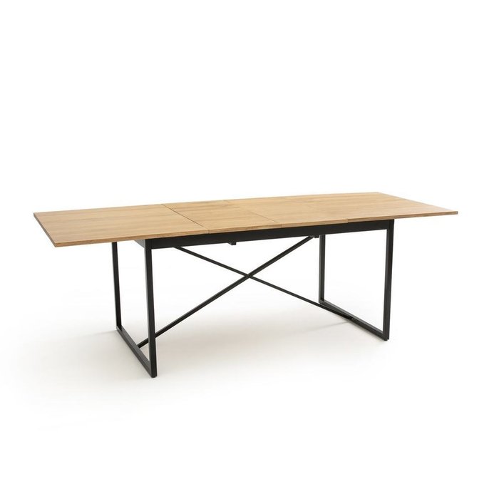 Обеденный раздвижной стол Nova с дубовой столешницей - купить Обеденные столы по цене 89842.0