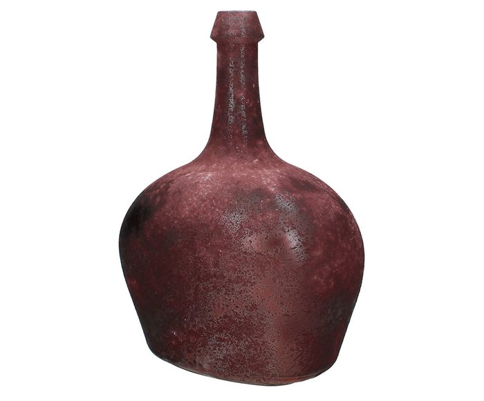 Стеклянная ваза бордового цвета