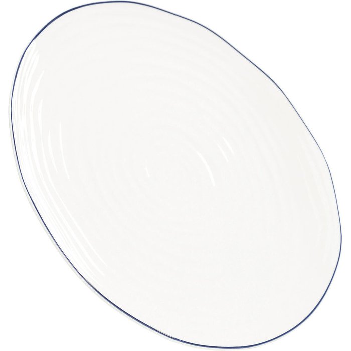Тарелка Swirl M белого цвета - лучшие Тарелки в INMYROOM