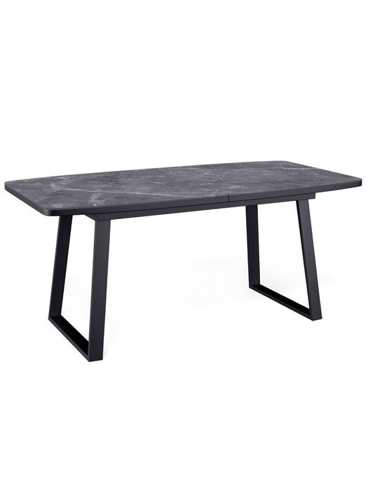 Раздвижной обеденный стол AZ140 с керамической столишницей черного цвета Раздвижной обеденный стол AZ140 с керамической столишницей черного цвета
