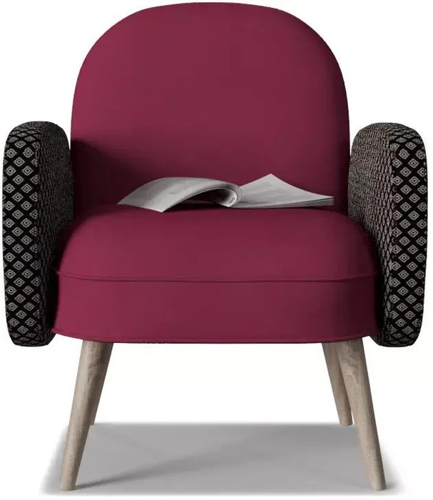 Кресло Бержер красного цвета - купить Интерьерные кресла по цене 14000.0
