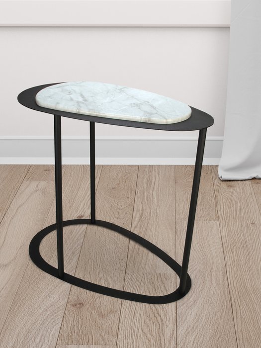 Кофейный стол черно-белого цвета - купить Кофейные столики по цене 3868.0