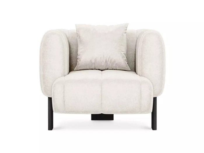 Кресло Cassis молочного цвета с черными ножками - купить Интерьерные кресла по цене 56250