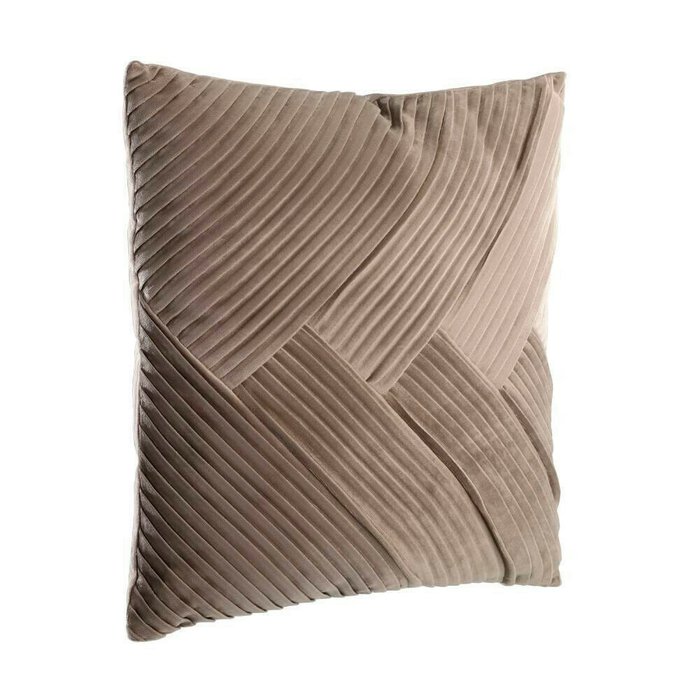 Декоративная подушка Shoura 45х45 коричневого цвета - лучшие Декоративные подушки в INMYROOM