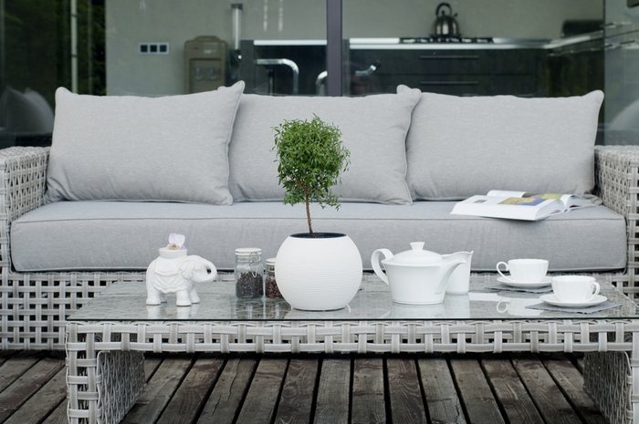 диван трехместный "Тито"  серый - купить Садовые диваны по цене 126297.0