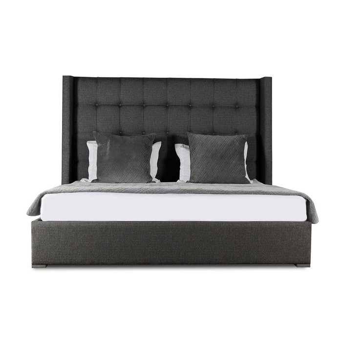 Кровать Berkley Box 140х200 серого цвета - купить Кровати для спальни по цене 95200.0