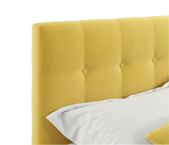 Кровать Selesta 120х200 с матрасом желтого цвета - лучшие Кровати для спальни в INMYROOM