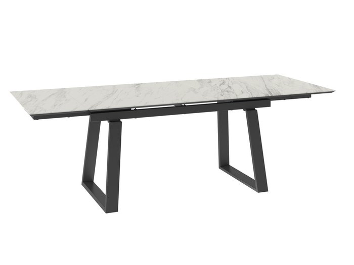 Раздвижной обеденный стол Элит черно-белого цвета - купить Обеденные столы по цене 97489.0