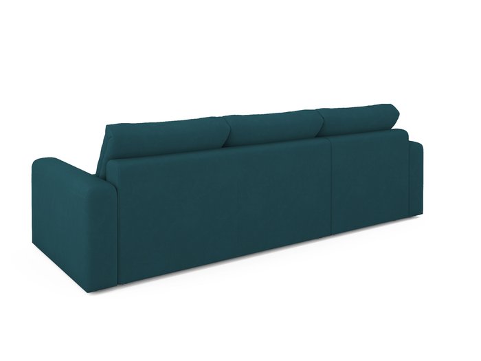 Угловой диван-кровать левый Ruiz сине-зеленого цвета - лучшие Угловые диваны в INMYROOM