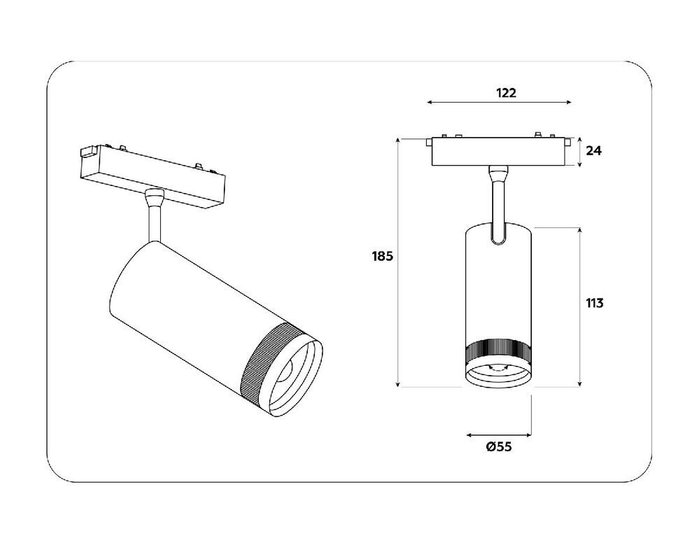 Трековый магнитный светильник Ambrella Light Track System ZOOM GV1571 - лучшие Трековые светильники в INMYROOM