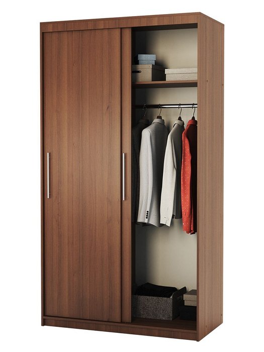 Шкаф-купе Уют 120 цвета орех - лучшие Шкафы-купе в INMYROOM Шкаф-купе Уют 120 цвета орех - лучшие Шкафы-купе в INMYROOM