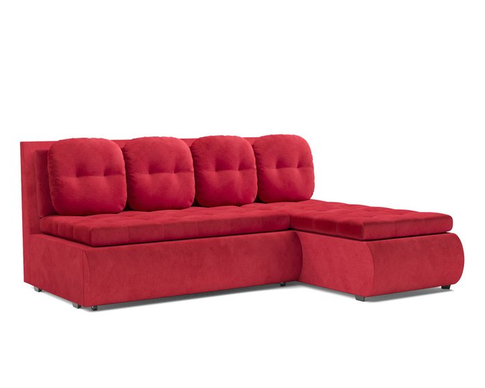 Угловой диван-кровать Кормак красного цвета