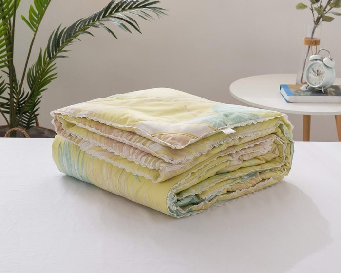 Одеяло Малика 200х220 желто-зеленого цвета - купить Одеяла по цене 8904.0