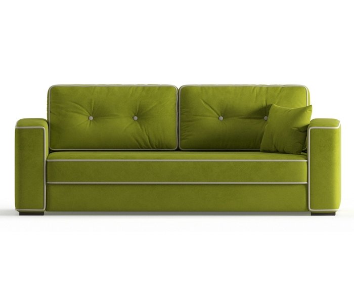 Диван-кровать Аваллон в обивке из велюра светло-зеленого цвета - купить Прямые диваны по цене 36790.0