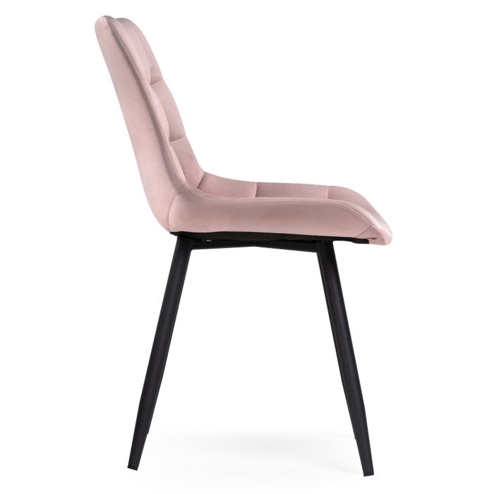 Стул Челси светло-розового цвета на черных ножках - лучшие Обеденные стулья в INMYROOM