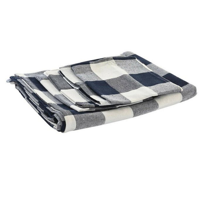 Скатерть и салфетки DKD Home Decor 150 x 150 x 0,5 см Синий Белый - купить Скатерти по цене 5482.0 Скатерть и салфетки DKD Home Decor 150 x 150 x 0,5 см Синий Белый - купить Скатерти по цене 5482.0