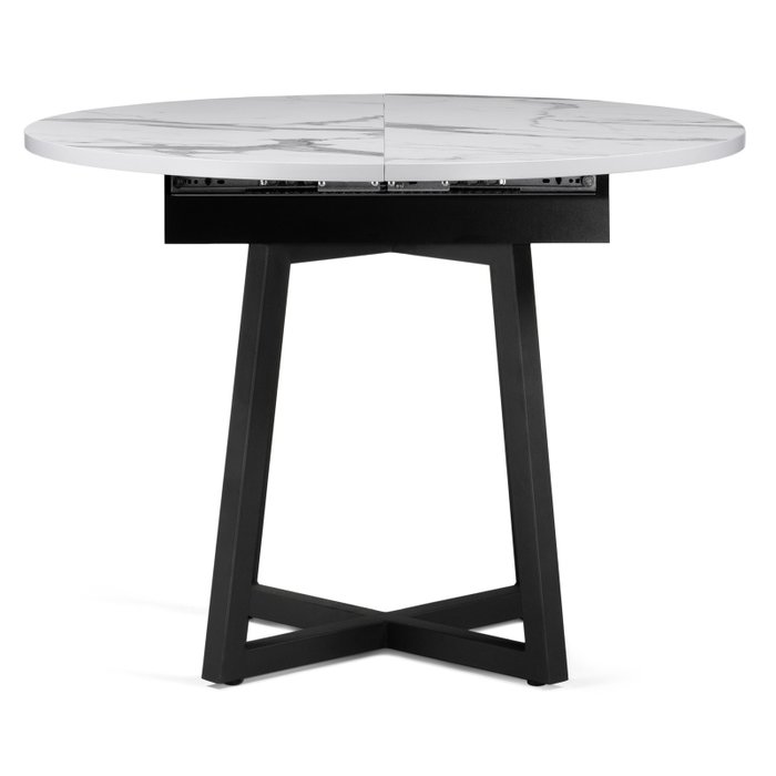 Раскладной обеденный стол Регна черно-белого цвета - купить Обеденные столы по цене 15890.0
