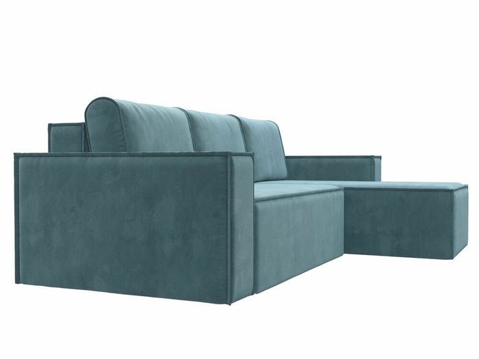 Угловой диван-кровать Куба темно-бирюзового цвета правый угол - лучшие Угловые диваны в INMYROOM