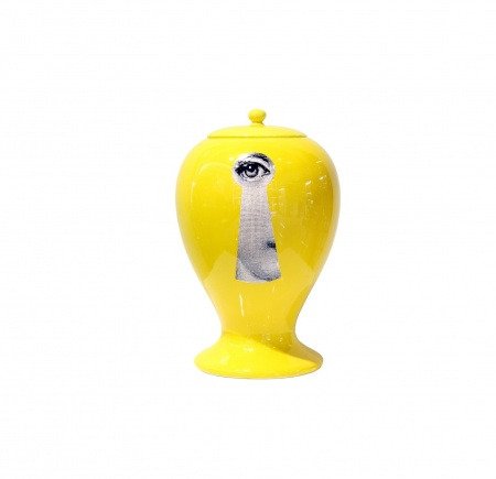 Декоративная ваза с крышкой Serratura Yellow II