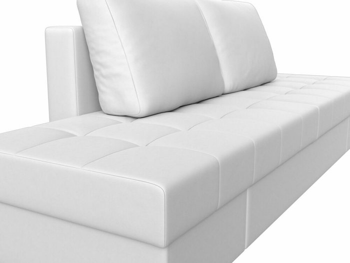 Прямой диван трансформер Сплит белого цвета (экокожа) - лучшие Прямые диваны в INMYROOM