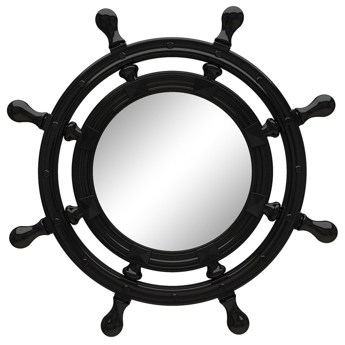 Настенное зеркало Бернт Черный глянец