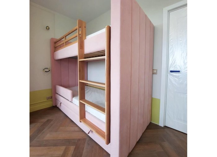 Двухъярусная кровать Cosy 90х200 розового цвета - лучшие Двухъярусные кроватки в INMYROOM