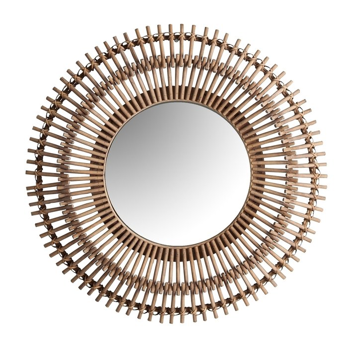 Настенное зеркало Mauren D80 коричневого цвета 