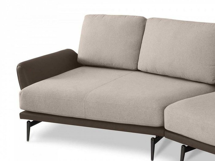 Угловой диван Ispani бежево-коричневого цвета - купить Угловые диваны по цене 165420.0