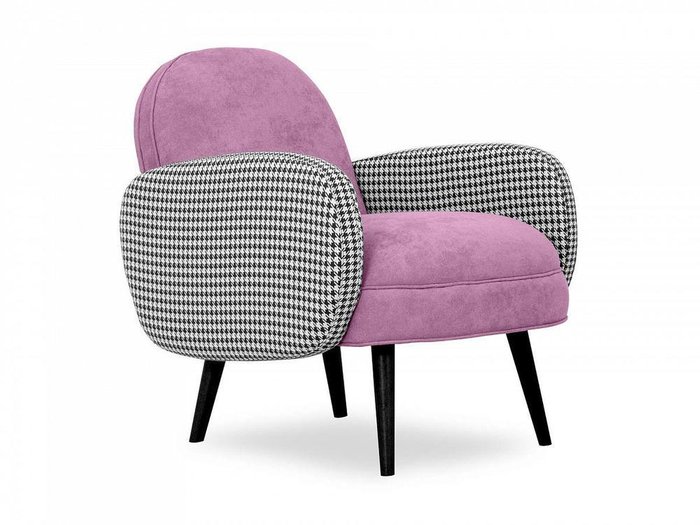 Кресло Bordo лилового цвета с черными ножками  - лучшие Интерьерные кресла в INMYROOM