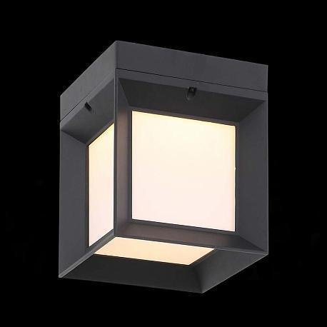 Уличный настенный светодиодный светильник Cubista черного цвета - лучшие Настенные уличные светильники в INMYROOM