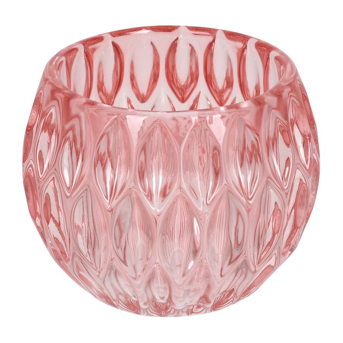 Ваза-подсвечник стеклянная Dora розового цвета - купить Подсвечники по цене 460.0