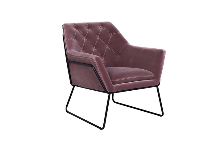 Кресло пепельно-розового цвета на металлических ножках - лучшие Интерьерные кресла в INMYROOM