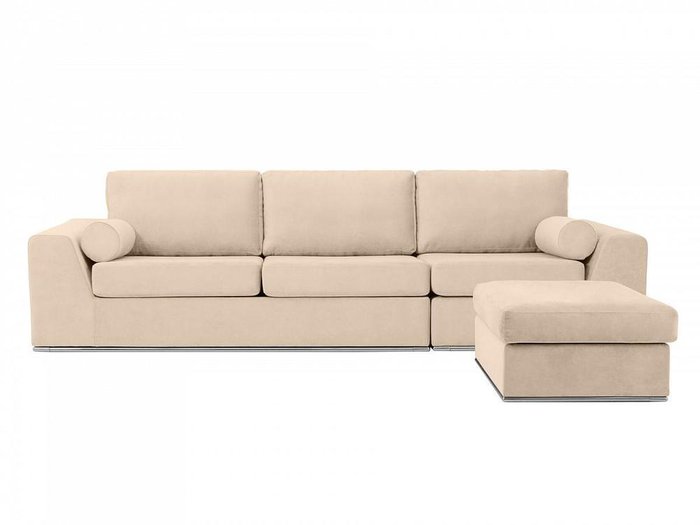 Угловой диван-кровать Igarka бежевого цвета