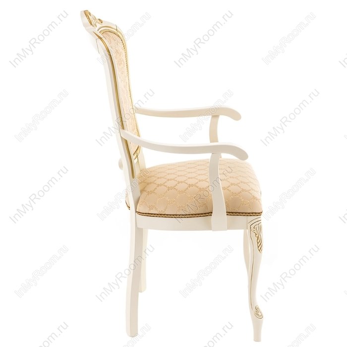 Обеденный стул Руджеро с бежевой обивкой - лучшие Обеденные стулья в INMYROOM