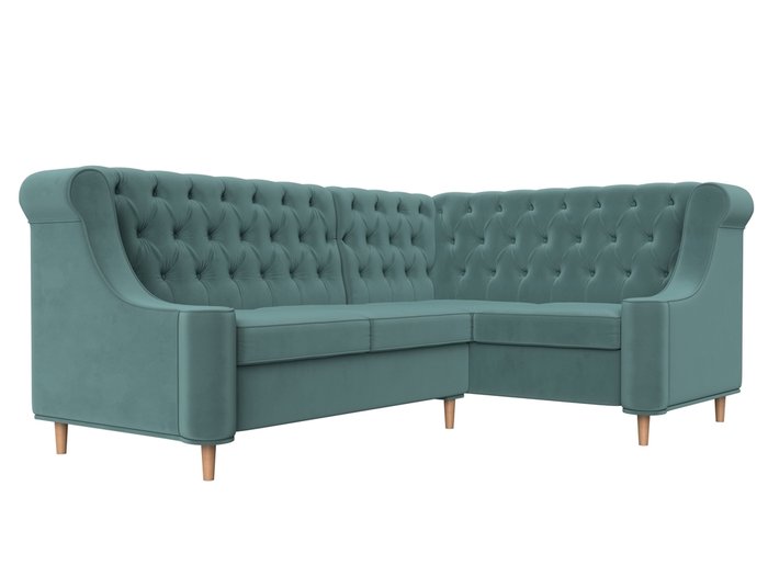 Угловой диван Бронкс ментолового цвета правый угол - лучшие Угловые диваны в INMYROOM
