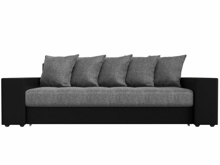Прямой диван-кровать Дубай серо-черного цвета (ткань/экокожа)  - купить Прямые диваны по цене 47999.0