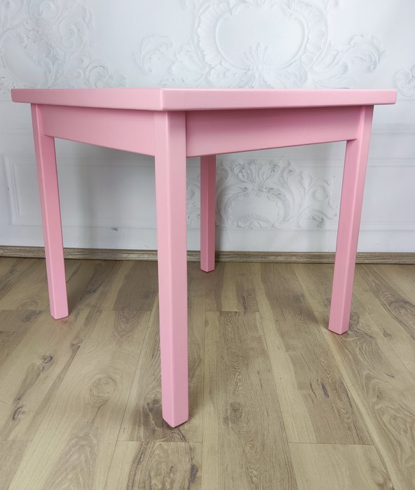 Стол обеденный Классика 60х60 розового цвета - купить Обеденные столы по цене 8090.0