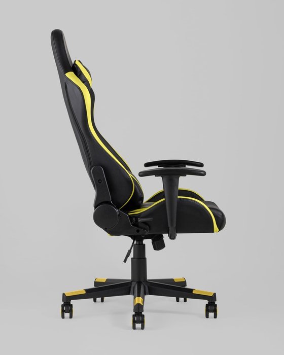 Кресло игровое Top Chairs Gallardo черно-желтого цвета - лучшие Офисные кресла в INMYROOM Кресло игровое Top Chairs Gallardo черно-желтого цвета - лучшие Офисные кресла в INMYROOM