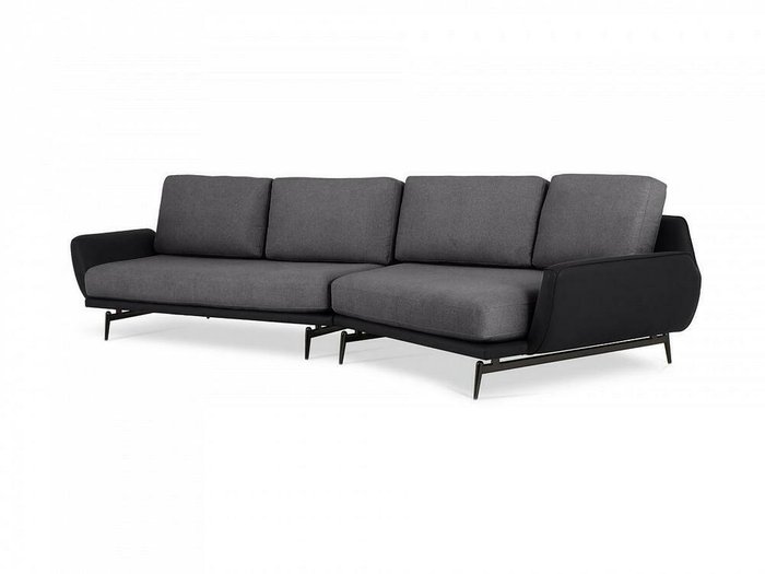 Угловой диван правый Ispani серого цвета - купить Угловые диваны по цене 165420.0