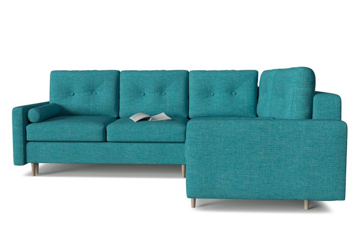 Диван-кровать модульный угловой Белфаст голубого цвета - купить Угловые диваны по цене 51896.0