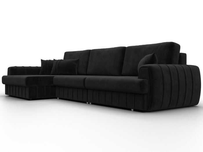 Угловой диван-кровать Лига-057 L Лонг черного цвета левый - лучшие Угловые диваны в INMYROOM Угловой диван-кровать Лига-057 L Лонг черного цвета левый - лучшие Угловые диваны в INMYROOM