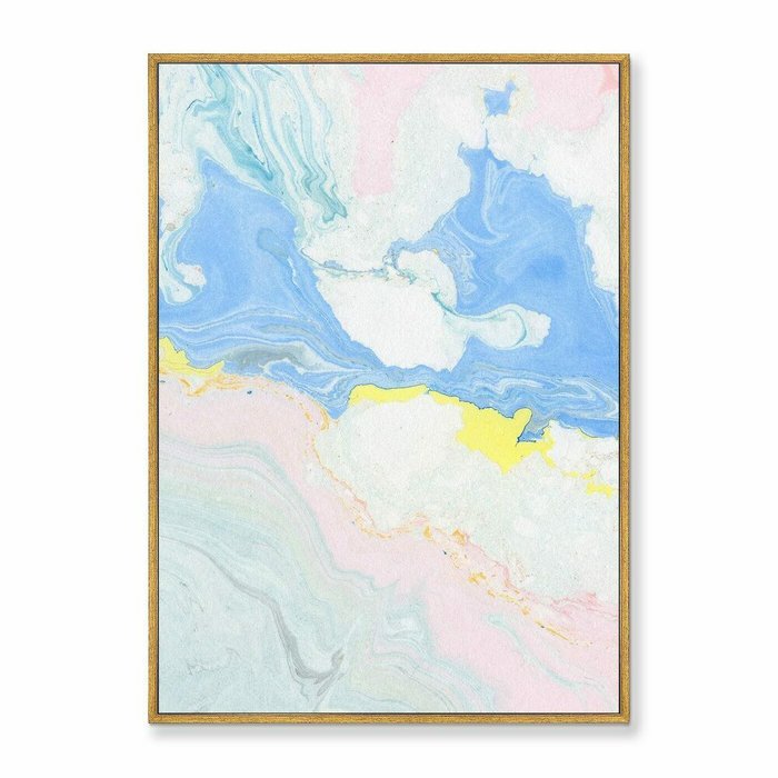 Репродукция картины на холсте Blue sky over the valley, 2021г. - купить Картины по цене 21999.0