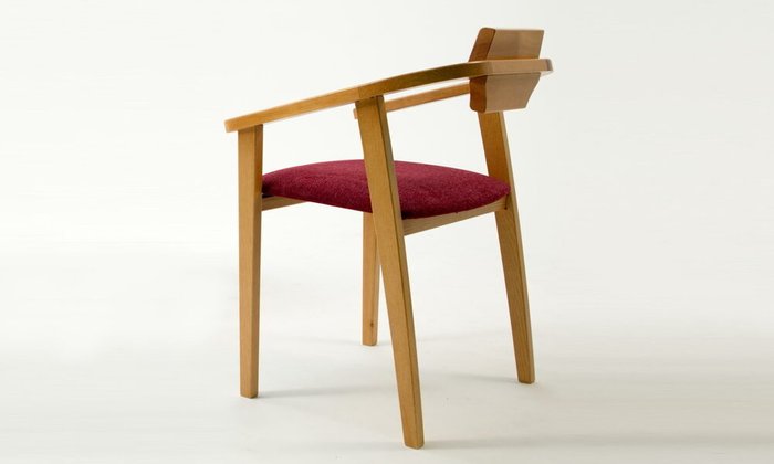 Стул-кресло Челси ПМ красно-бежевого цвета - лучшие Обеденные стулья в INMYROOM Стул-кресло Челси ПМ красно-бежевого цвета - лучшие Обеденные стулья в INMYROOM