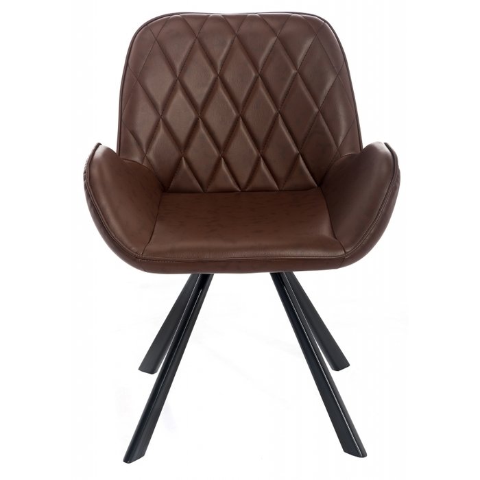 Стул Winston с кожаной обивкой коричневого цвета - купить Обеденные стулья по цене 6200.0