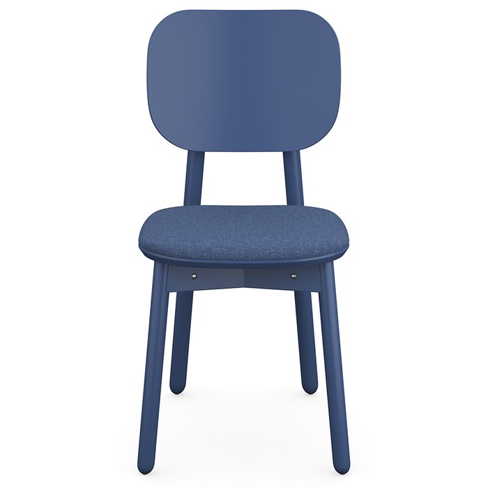Стул Saga с сидением в обивке из рогожки синего цвета - купить Обеденные стулья по цене 27900.0