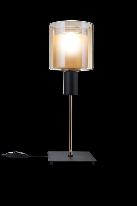Настольный светильник Top hat с янтарным плафоном - купить Настольные лампы по цене 6409.0