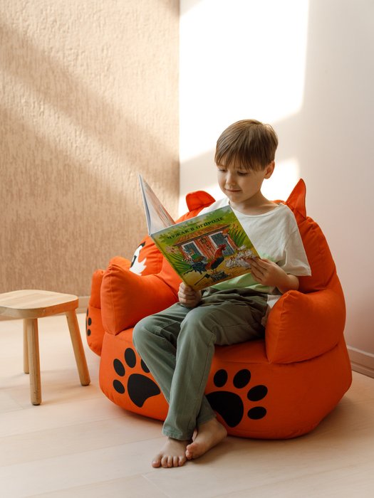 Пуфик Лисичка оранжевого цвета - лучшие Бескаркасная мебель в INMYROOM
