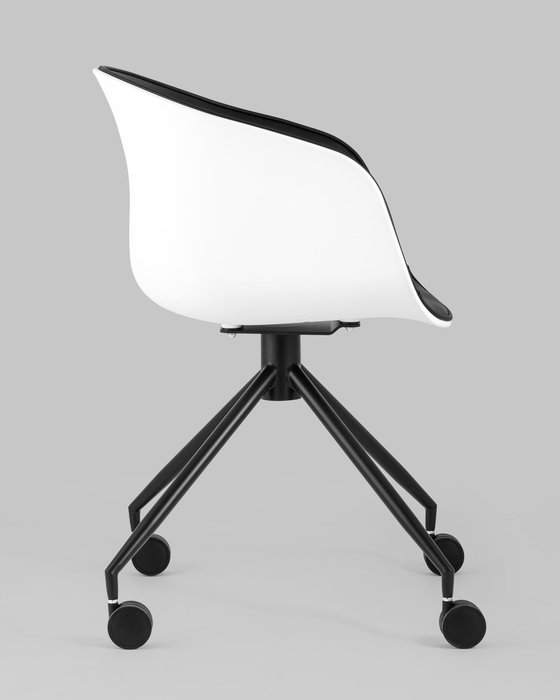 Кресло офисное Libra черно-белого цвета - лучшие Офисные кресла в INMYROOM