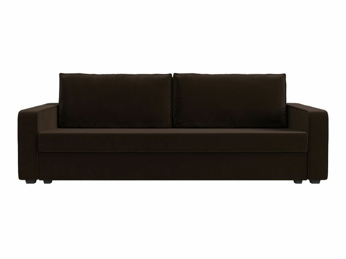 Диван-кровать Лига 009 темно-коричневого цвета  - купить Прямые диваны по цене 26999.0